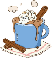 hot chocolate with cinnamin